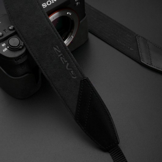 Pasek GARIZ AT-DSLCG ciemno szary alcantara szeroki