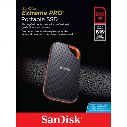 DYSK PRZENOŚNY SANDISK EXTREME PRO PORTABLE SSD 500GB (1050 MB/s)