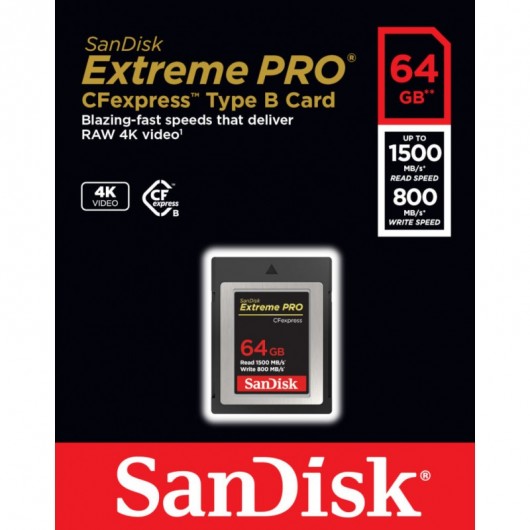 KARTA SANDISK EXTREME PRO CFexpress 64GB (1500/800 MB/s)