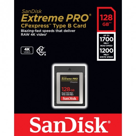 KARTA SANDISK EXTREME PRO CFexpress 128GB (1700/1200 MB/s)