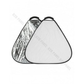 GlareOne Blenda trójkątna 2w1 srebrno biała