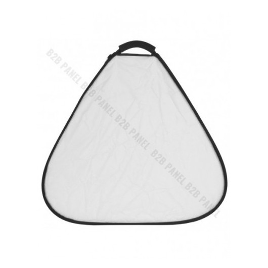 GlareOne Blenda trójkątna 2w1 srebrno biała, 60cm