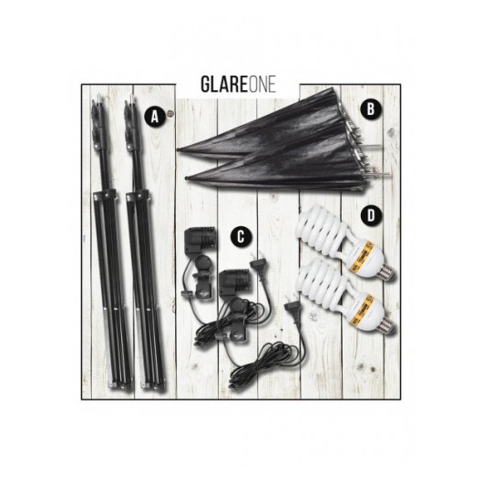 GlareOne Zestaw Oświetlenia Ciągłego SUNNY SILVER-2x625