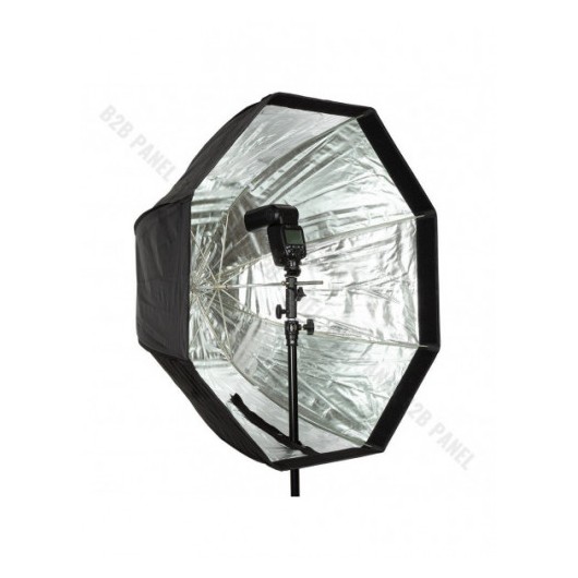 Softbox oktagonalny GlareOne Parasolkowy 80cm z dyfozorem oraz gridem do lamp reporterskich