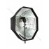 Softbox oktagonalny GlareOne Parasolkowy 80cm z dyfozorem oraz gridem do lamp reporterskich