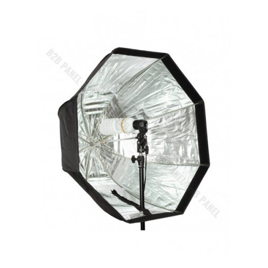 Softbox oktagonalny GlareOne Parasolkowy 80cm z dyfozorem oraz gridem do lamp reporterskich