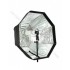 Softbox oktagonalny GlareOne Parasolkowy 80cm z dyfozorem oraz gridem do lamp reporterskich