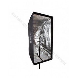 Softbox prostokątny GlareOne Parasolkowy 80x120cm z dyfozorem oraz gridem do lamp reporterskich 2