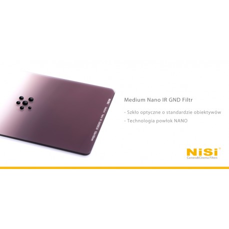 NiSi GND Medium 100x150mm Nano IR Połówkowy Średni Filtr