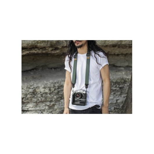 Pasek na szyję lub ramię SLIDE LITE SAGE v3 szarozielony do lekkich aparatów