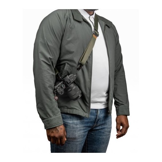 Pasek na szyję lub ramię SLIDE LITE SAGE v3 szarozielony do lekkich aparatów