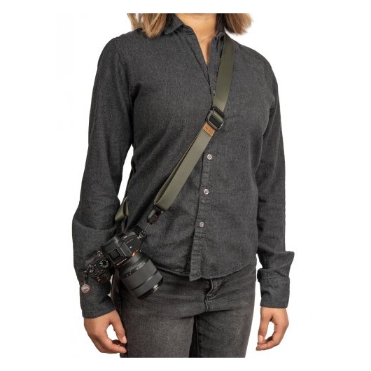 Pasek na szyję lub ramię SLIDE LITE SAGE v3 szarozielony do lekkich aparatów